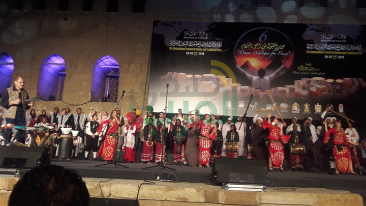 رقص وزغاريد على أنغام دقات الطبول فى افتتاح المهرجان الدولى للطبول والفنون التراثية فى دورته السادسة