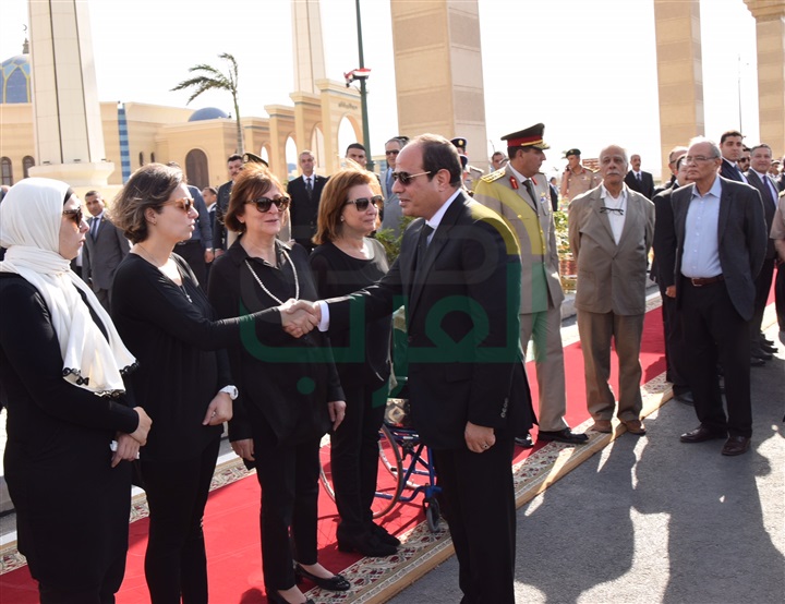 الرئيس السيسى يتقدم جنازة السيد خالد محي الدين أحد أعضاء مجلس قيادة ثورة 23 يوليو