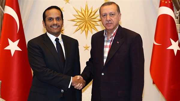 وزير خارجية قطر وأردوغان-